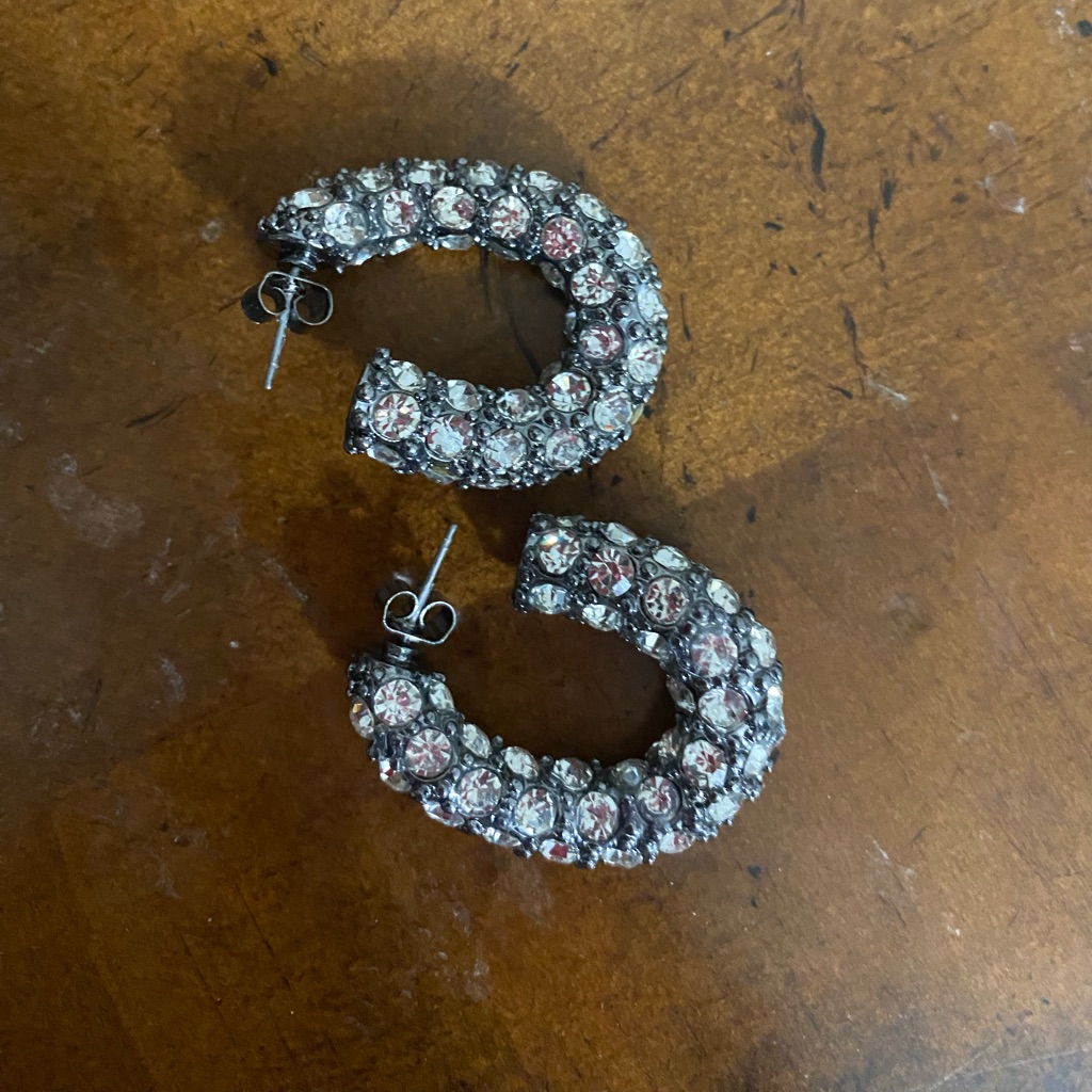 Jeweled Hoop Earrings